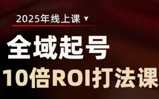 2025全域起号10倍ROI打法课，助你提升直播间的投资回报率-逐浪前行