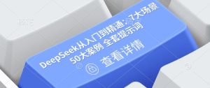 DeepSeek从入门到精通:7大场景 50大案例 全套提示词【文档】-逐浪前行