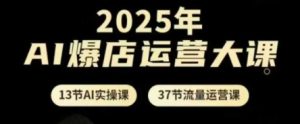 2025年AI爆店运营大课,13节AI实操课+37节流量运营课-逐浪前行