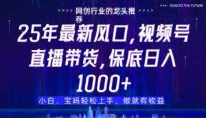 视频号直播带货代运营,只需提供账号,无需剪辑、直播和运营,只管坐收佣金【揭秘】-逐浪前行
