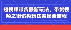 短视频带货最新玩法，带货视频之街访类玩法实操全流程-逐浪前行