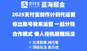 2025支付宝创作者分成计划代运营,纯托管,高分成,合作模式【揭秘】-逐浪前行