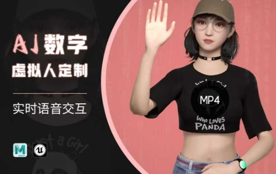 Ai数字人虚拟(智能体)实时语音交互特训营，​自行定制超写实角色AI数字人交互技术-逐浪前行