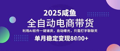 全网首发【闲鱼全自动电商带货】三年磨一剑，一朝露锋芒，单月稳定变现8k+【揭秘】-逐浪前行