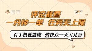 评论截图,0.5元一单,一分钟一单,有手机就能做,任务无上限,勤快点一天几张【揭秘】-逐浪前行