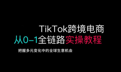 TikTok跨境电商从0-1全链路全方位实操教程，把握多元变化中的全球生意机会-逐浪前行