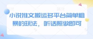 小说推文搬运多平台简单粗暴的玩法，听话照做即可-逐浪前行