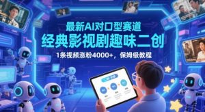 最新AI对口型赛道,经典影视剧趣味二创,1条视频涨粉4000+,保姆级教程-逐浪前行