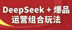 DeepSeek+爆品运营组合玩法,2025淘系精品课-逐浪前行