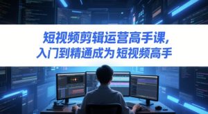 短视频剪辑运营高手课,入门到精通成为短视频高手-逐浪前行