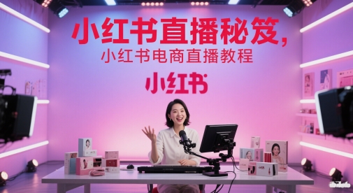 小红书直播秘笈，小红书电商直播教程-逐浪前行