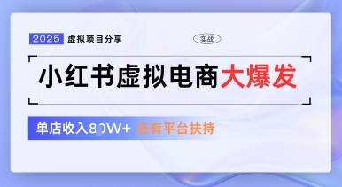 小红书虚拟电商项目，平台大力免费流量扶持，低门槛1拖3玩法-逐浪前行