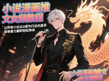 小说漫画推文女频教程，让所有小白从0成为行业内高手，简单暴力兼职轻松挣米-逐浪前行