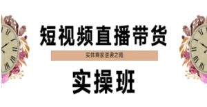 短视频直播带货实操班，实体商家逆袭之路-逐浪前行