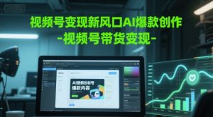 视频号变现新风口AI爆款创作-视频号带货变现-逐浪前行