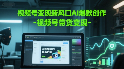 视频号变现新风口AI爆款创作-视频号带货变现-逐浪前行