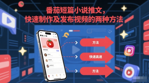 番茄短篇小说推文，快速制作及发布视频的两种方法-逐浪前行