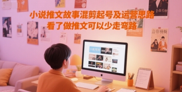 小说推文故事混剪起号及运营思路，看了做推文可以少走弯路-逐浪前行