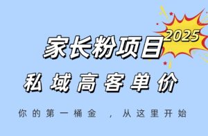 家长粉项目,一个可以长期变现暴利项目,私域高客单价,轻松完成你的人生第一桶金-逐浪前行