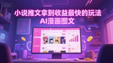 小说推文拿到收益最快的玩法，AI漫画图文-逐浪前行