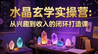 水晶玄学实操营：从兴趣到收入的闭环打造课-逐浪前行