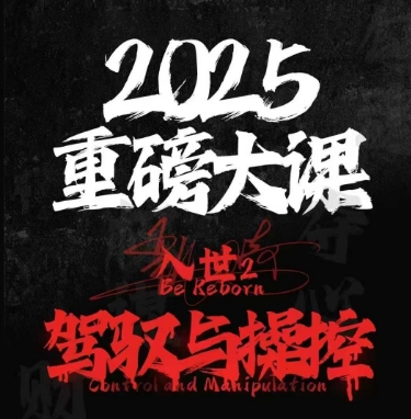 2025重磅大课，入世2，驾驭与控制-逐浪前行