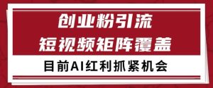 小红书某音创业赛道引流获客 自热矩阵日引200+【揭秘】-逐浪前行