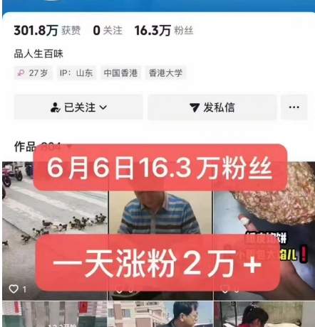 外面卖5000最新抖音搬运涨粉技术，新玩法，一分钟一条，一天涨粉2W，苹果安卓都可用-逐浪前行